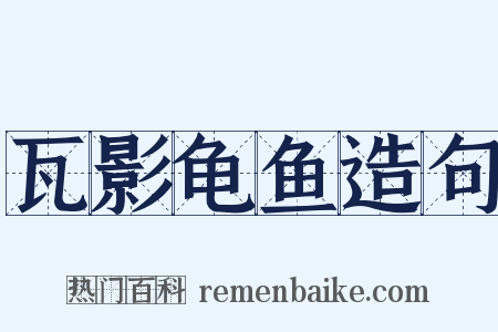 瓦影龟鱼造句是什么意思的图片